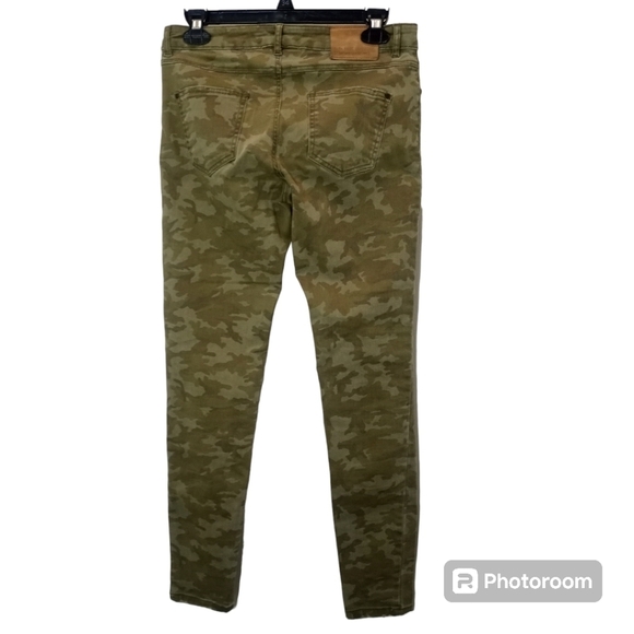 Zara Basic Denim Dept. Distressed Camo Skinny Jeans Size 8 - Picture 12 of 13